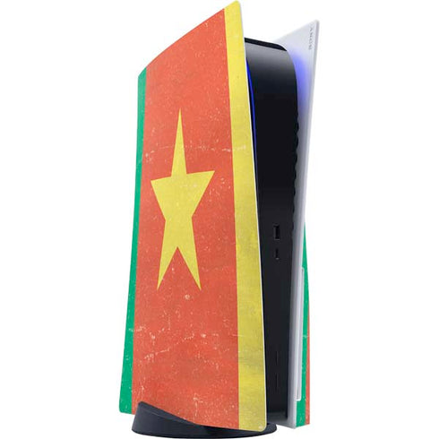 Cameroon Flag Distressed PlayStation PS5 Skins